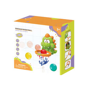 2 in1 dinosauro basket tavola cattura rete giocattolo da bagno mini palla pesce anatra bagno giocattolo 3 + - Product Image 1