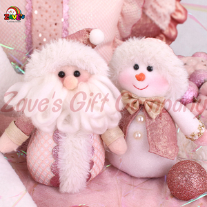 Zaves 5.5 Pouces Rose Bonhomme De Neige Père Noël <span class=keywords><strong>Soldat</strong></span> <span class=keywords><strong>Petit</strong></span> Ornement Ensemble Intérieur Article De Noël Décoration Chaude Usine En Gros - Product Image 4