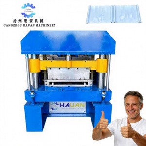 Máquina para Láminas de Techo de Aluminio, Formadora de Rollos de Tejas Esmaltadas, Tipo de Teja de Acero de Color con Componentes Principales: Rodillo, Motor, Bomba - Product Image 1