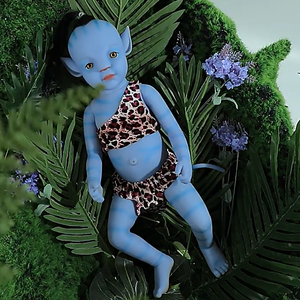 Muñeca Luminosa <span class=keywords><strong>Avatar</strong></span> <span class=keywords><strong>Reborn</strong></span>, Lavable y Realista, Hecha de Goma Suave que Cubre Todo el Cuerpo - Product Image 6