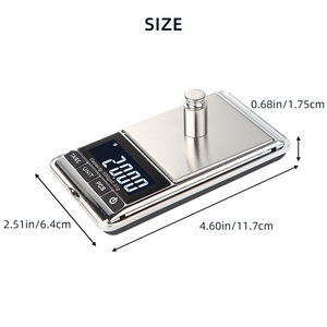 가정용 전자 디지털 금 저울 미니 포켓 저울 500g - Product Image 3