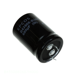 ตัวเก็บประจุแบบมีรูเปิดผ่านช่องใส่สารส้ม680 UF 20% 200V Snap th B43508B2687M000 680 UF - Product Image 1