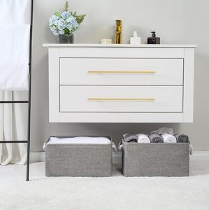 Modern Wardrobe Storage <b>Basket</b> Fabric Storage <b>Basket</b> with Handle - Product Image 5