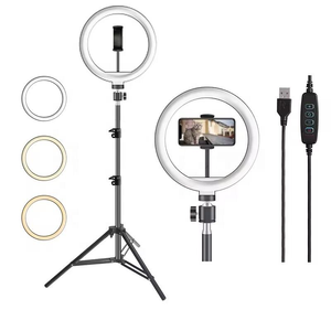 Anneau lumineux LED circulaire de 12 pouces avec trépied, intensité réglable, pour selfie et photographie - Product Image 1