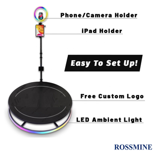 360 độ xoay ảnh gian hàng Máy Led khung cho ma thuật Selfie đám cưới kiosk với khả năng Tương thích iPad - Product Image 2
