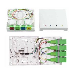 Hộp thiết bị đầu cuối truy cập sợi quang 4 lõi FTTH với cáp thả sợi quang được kết thúc trước trên một cuộn các tông - Product Image 2