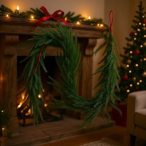 Ghirlanda Artificiale di Natale Norfolk da 1,5 m, Decorazione Tradizionale Verde per Caminetti, Ghirlande e Corone - Product Image 2