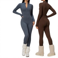 Combinaison de yoga pour femme automne-hiver, séchage rapide, anti-transpiration, respirante, extensible dans quatre directions, longueur intégrale, tenue de sport