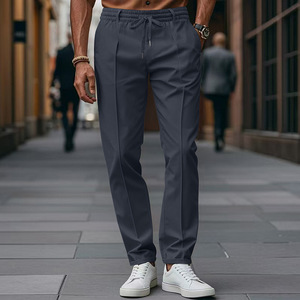 <span class=keywords><strong>Pantalones</strong></span> de <span class=keywords><strong>Hombre</strong></span>, Nuevo Diseño Moderno, Estilo Americano, Color Sólido, Casual, Simple, Corte <span class=keywords><strong>Slim</strong></span> <span class=keywords><strong>Fit</strong></span> <span class=keywords><strong>para</strong></span> Primavera y Otoño - Product Image 1