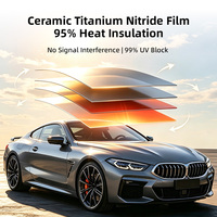 Película de Nitruro de Titanio Cerámico para Ventanas de Auto, 95% de Rechazo IR, 99% de Rechazo UV, Anti-Rayones, 2mil PET, Ultra Alta Definición, Anti-Amarilleo