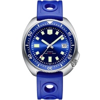 Montre de plongée automatique Turtle SD1970 avec fond blanc, étanche à 200 m, revêtement anti-reflet en verre saphir, mouvement NH35 6105