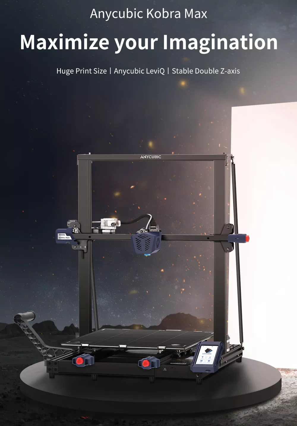 Anycubic Cobra Max 3D Printer - Large Build Size 400x400x450mm