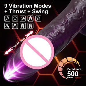 Vibrador Realista con Control Remoto, Vibraciones, Silicona, Calefacción, Telescópico, Juguetes Sexuales para Parejas, Punto G para Mujeres - Product Image 3