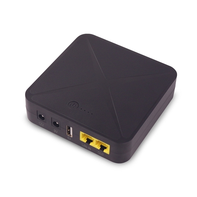 OEM WGP WGP-PoE02 Online Single Phase 24V/48V 8000mAh 29.6Wh 14W Backup Lithium Battery Mini PoE UPS Modem Camera WiFi Router