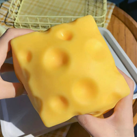 Nouveauté : Jouet anti-stress en forme de bloc de fromage, extensible et compressible, pour soulager l'anxiété, jouet sensoriel réaliste en forme de nourriture pour usage quotidien