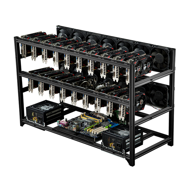 Computer Case Server Rack 6 8 12 14 16 19 20 GPU Aluminum Stackable Computer Rig Open Air Frame