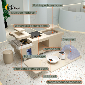 Precio al por mayor multifunción salón de lavado de pelo cama respaldo elevador eléctrico masaje tailandés champú cama y pedicura - Product Image 2