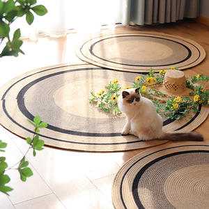 Tapis en jute tissé à la main personnalisé, tapis de sol pour salon, tapis de chevet, décoration photographique, origine Vietnam - Product Image 2