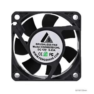 Silent 60mm 60X60X25 mm 12V /24V/48V Dc Brushless Fan Axial Flow Cooling Fan 6025 Cooling Fan