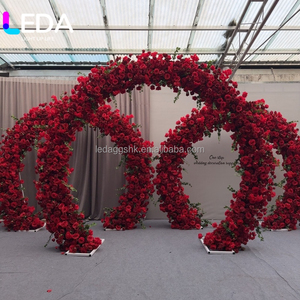 LEDA Luxury Purple Rose Floral <b>Arch</b> Wedding Backdrop Artificial Flower <b>Arch</b> Stand For Ceremony Stage <b>Decoration</b> - Product Image 2