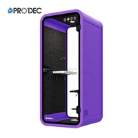 Cabine d'appel insonorisée intérieure, protection acoustique, modèle Black Call Booth, vente en gros