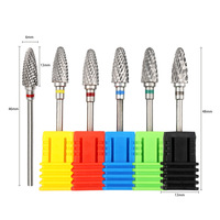 Fraise en carbure de tungstène en forme de maïs pour ponceuse à ongles électrique, accessoire de manucure pour le retrait de gel, le polissage et les cuticules