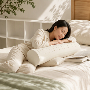 VINABEDDING Natural Latex <b>Neck</b> Wedge <b>Pillow</b> Breathable Holes Minimalist <b>Support</b> Ergonomic Full-Body <b>Support</b> Cooling Modern - Product Image 3
