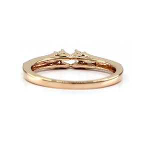Bague de Fiançailles et d'Anniversaire Classique Personnalisée en Or Rose Massif 18 carats avec Diamant Véritable Semi-Montée, Expédition Directe de Hong Kong - Product Image 3