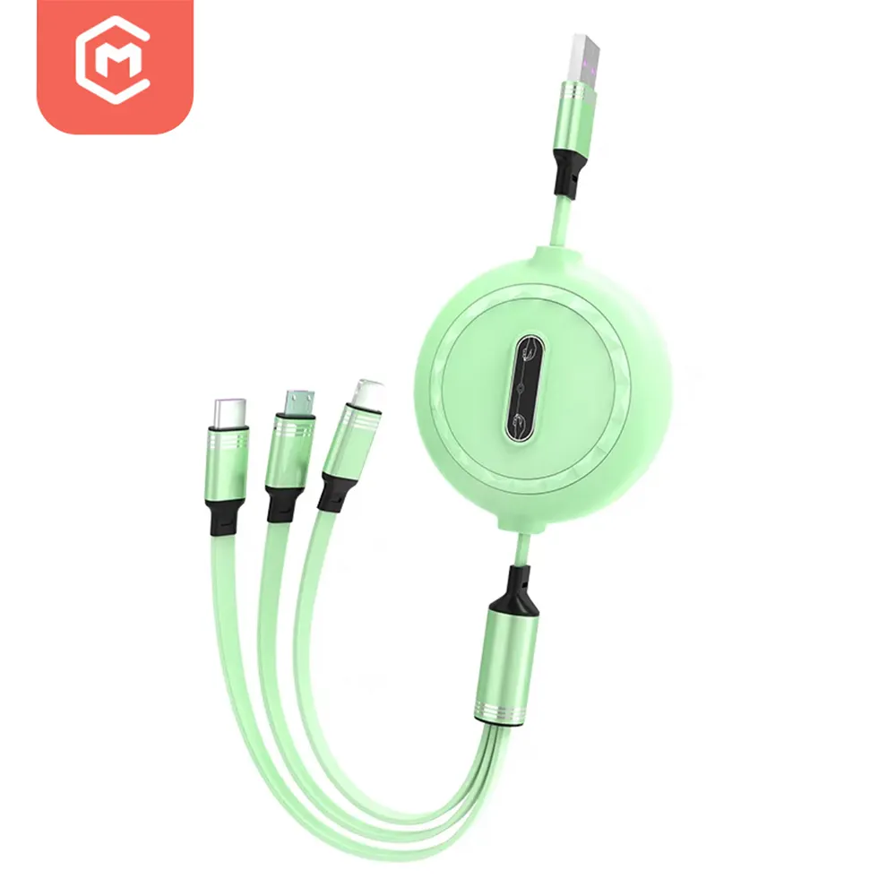 Original Usb Fast Mobile Charging Cable Custom Logo Power Data Cellphone Accessories 3 In 1 Multi Usb Cable