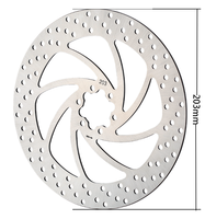 Disque de frein de vélo 203 mm en acier inoxydable robuste 2,3 mm pour étrier hydraulique ou mécanique de vélo, taille personnalisée, OEM ODM bienvenus