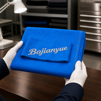 Kit de rechapage de table de billard avec tissu bleu de tournoi et 6 bandes de rebord pré-découpées pour rail en bois