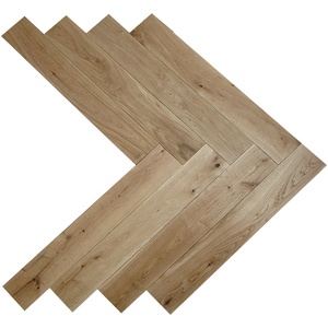 Haute qualité <span class=keywords><strong>grand</strong></span> prix ABC Grade Surface lisse Click Lock Plancher en bois dur de chêne huilé naturel à chevrons - Product Image 1