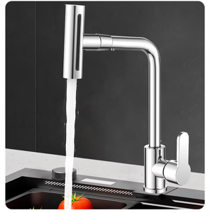 Küchen armatur Luxus Moderne Küche Elektrischer Wasserhahn/Becken Pull-Down Messing Rotierende Düse Keramik ventil Berührungs lose <span class=keywords><strong>Sensor</strong></span> technologie Schul küche - Product Image 2