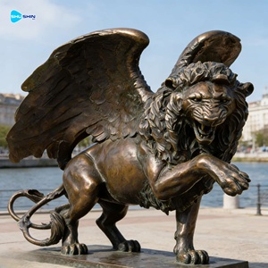 Large Size Black <strong>lion</strong> Bronze <strong>Statue</strong> with wings Life Size Brass <strong>lion</strong> <strong>Statues</strong> for Sale - Product Image 4