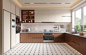 Mueble de Cocina Moderno de Tablero de Partículas Modular de Alta Gama, Diseño de Isla de Cocina con Diseño Integrado, Venta Directa de Fábrica - Product Image 4