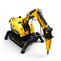Robot de démolition hydraulique chenillé pour l'élimination des risques d'incendie, adapté aux environnements humides et capable de pénétrer en profondeur