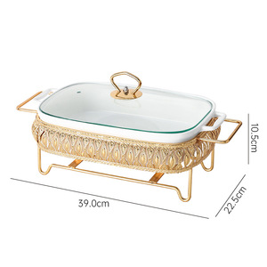 Réchaud à buffet en céramique, ensemble de 3 chauffe-plats, réchaud à buffet pour mariage, hôtel, réchaud à buffet pour fête, réchaud à buffet en céramique - Product Image 6