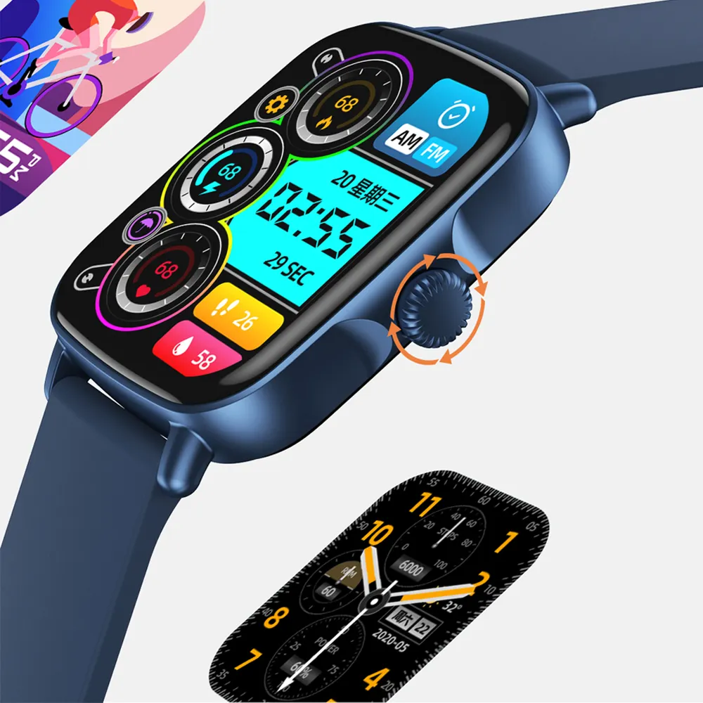 New Arrivals Touch Sport Calling Waterproof Round Montre Connecte Ce Rohs Smart Bracelet Men Kids Fashion Reloj Smart Watches