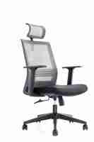 Chaise de bureau ergonomique en maille rotative confortable pour ordinateur