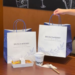 Sacs en papier biodégradables, recyclables, écologiques, jetables, de haute qualité, pour restaurants, hamburgers, pizzas, fast-food, vente en gros sur mesure - Product Image 4