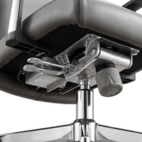 Chaise de bureau exécutive ergonomique à dossier haut en cuir PU, pivotante, avec appui-tête, pour salle de réunion, bureau à domicile