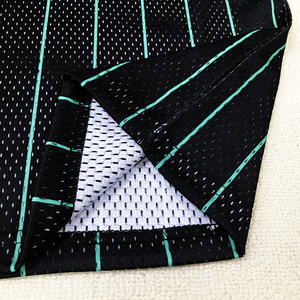 เสื้อบาสเก็ตบอลลายตาข่ายสีดำย้อนยุคพิมพ์ซับลิเมชัน - Product Image 4