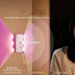 LED Six Cat Eyes Human Body Sensing Three-Color Background Night <b>Light</b> for <b>Corridor</b> Hallway Bedroom - Product Image 4