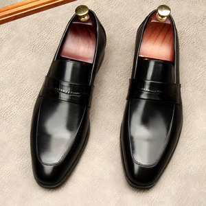 Chaussures Oxford de luxe haut de gamme pour hommes, en cuir, style décontracté, pour mariage et banquet - Product Image 3