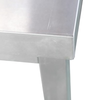 Meja Kerja Stainless Steel Desain Modern Terlaris Kaki Persegi Mudah Dibersihkan Tinggi Dapat Disesuaikan untuk Makanan Hotel Restoran