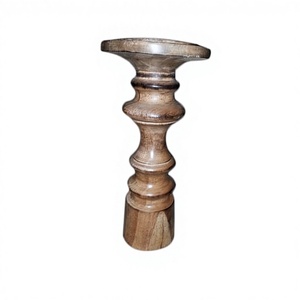 Vintage Wooden Pillar <b>Candle</b> Holder Christmas Weddings Festive Event Parties High Quality Handmade <b>Candle</b> Stand Home Decor - Product Image 1