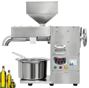 Prensadora de aceite comercial, máquina de prensado de aceite de cocina comestible, tornillo automático, 15 KG/H