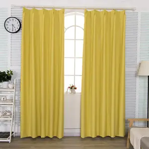 Luxury blackout curtain of yellow for bedroom