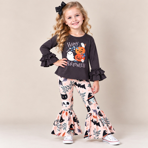 Set di <span class=keywords><strong>Abbigliamento</strong></span> per Bambine con Pantaloni Fantasma di Halloween, Vendita all'Ingrosso - Product Image 2