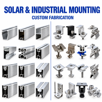 Rail solaire en alliage d'aluminium avec support de connecteur de rail pour système de support de panneaux solaires à grande échelle